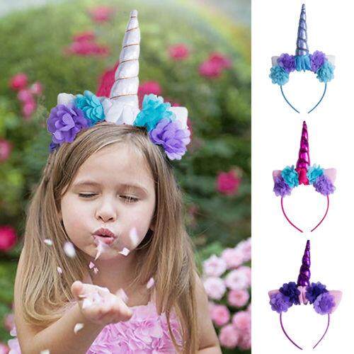 6 Magical Unicorn Horn Head Band Party Kids Hair Headband Fancy Dress