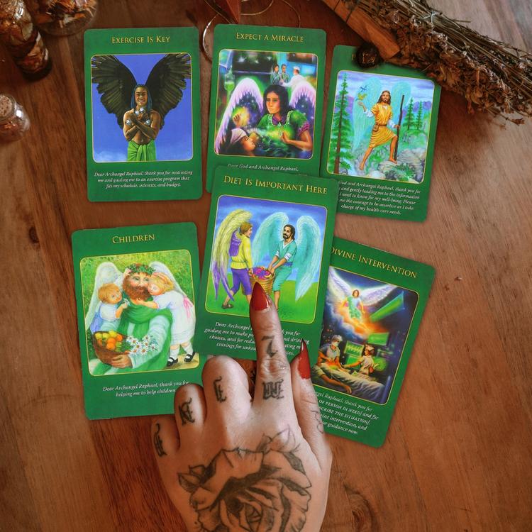 2022ใหม่ Archangel Raphael Healing Oracle Card เวอร์ชันภาษาอังกฤษ ...