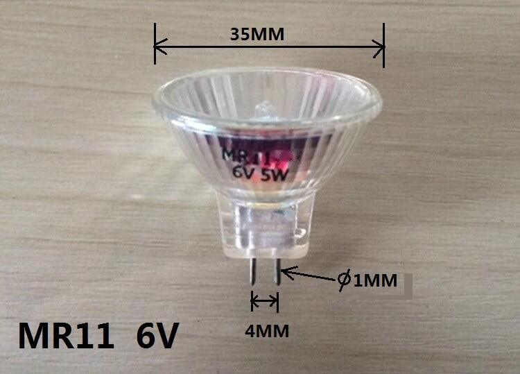 ไฟสปอตไลท์ฮาโลเจน Mr11 6V กล้องจุลทรรศน์หลอด6V Mr11 5W Spotlight หลอดไฟฮาโลเจน Mr11 6V 10w20w25w30w Instrument หลอดไฟ