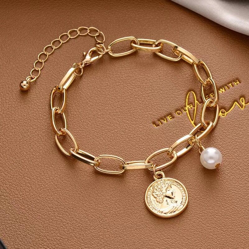 WHC Jewelry Hip-Hop Style Bracelet Simple Student Bestie Bracelet For Women Korean Style Creative Design