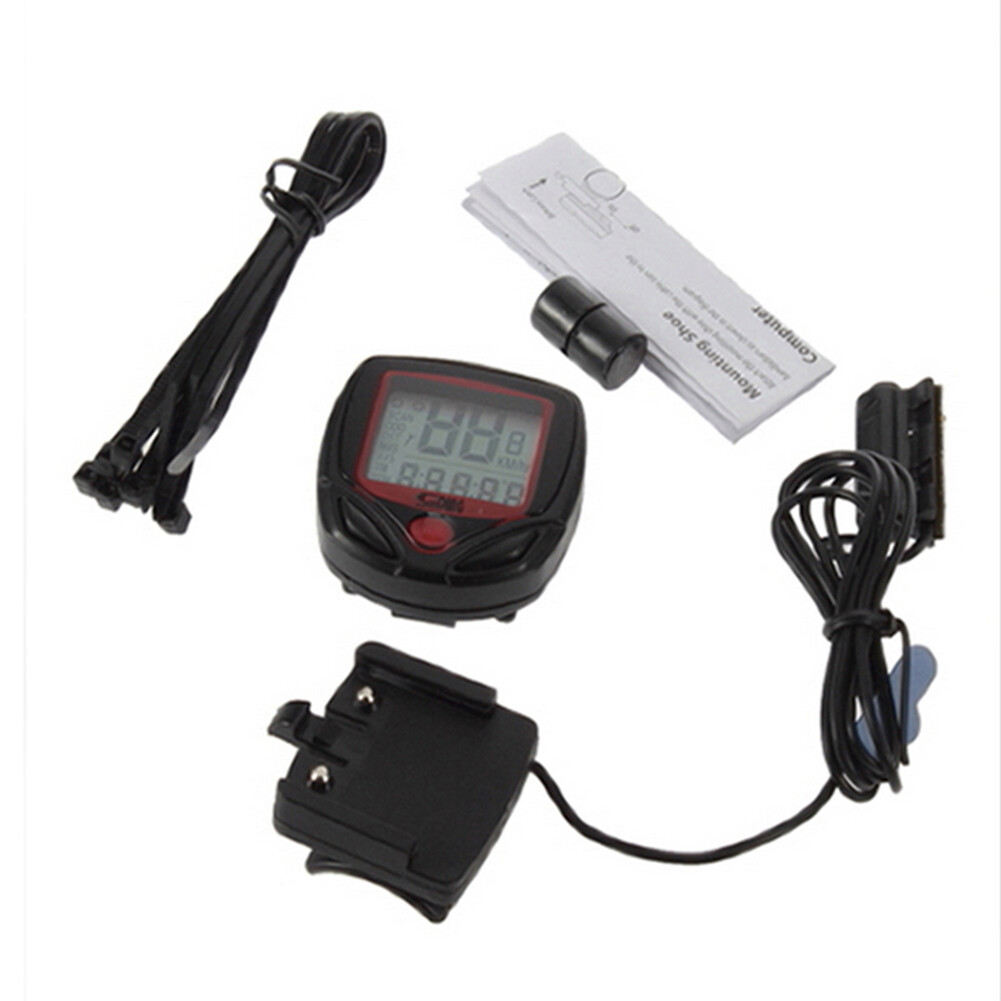 548B Waterproof MTB Bike Wire Speedometer Cycling Digital LCD Display Stopwatch Timer Odometer