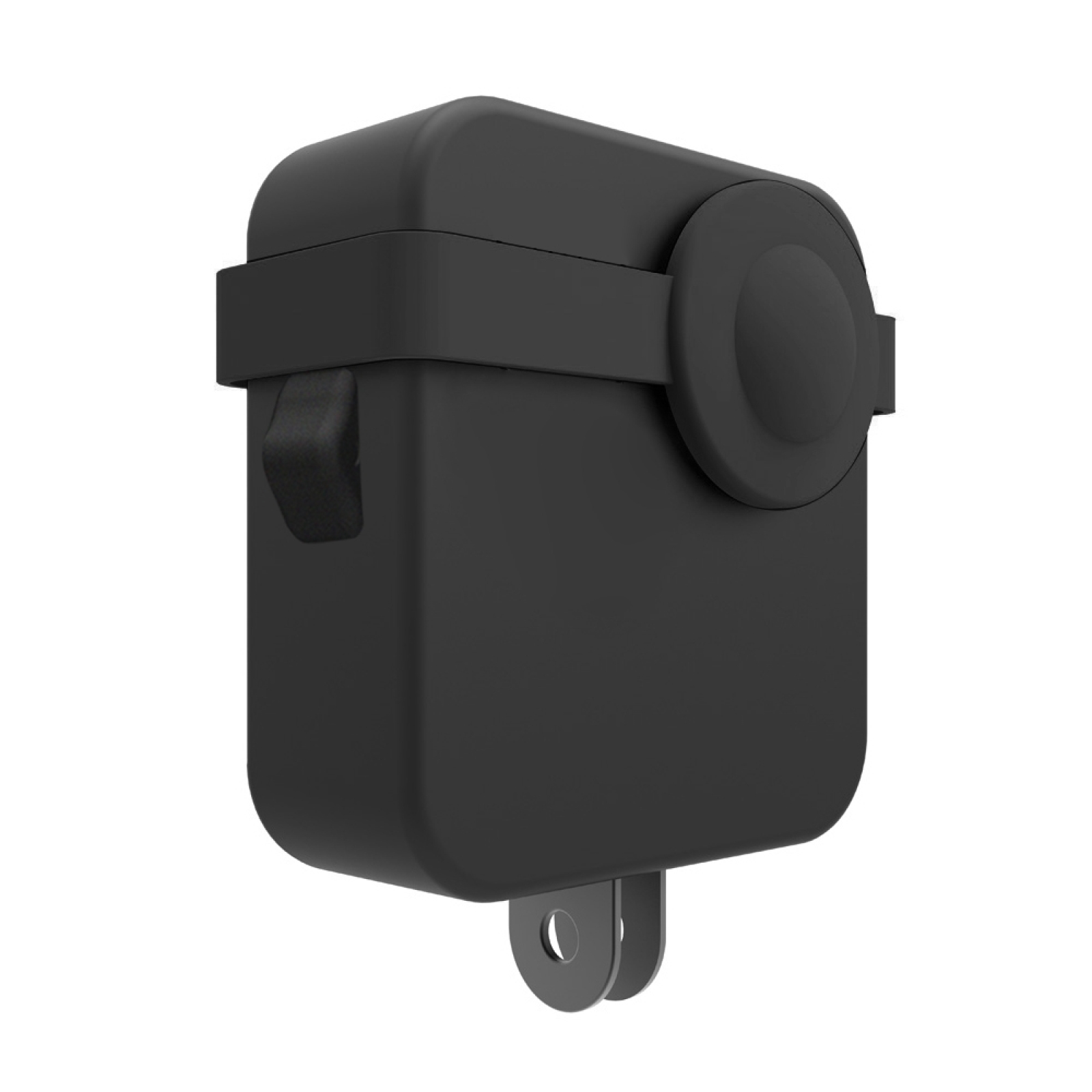 [Hàng có sẵn] Vỏ mũ ống kính kép tối đa PULUZ cho GoPro + Vỏ bảo vệ silicon thân máy (Màu đen)