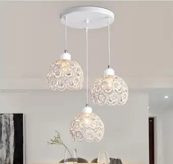 Modern Sederhana Berkepala Tiga Lampu Gantung Ruang Makan Meja Bar Penerangan Tamu Balkon Kreatif Kristal Modern Sederhana Berkepala Tiga Lampu Gantung Ruang Makan Meja Bar Penerangan Tamu Balkon Kreatif Kristal
