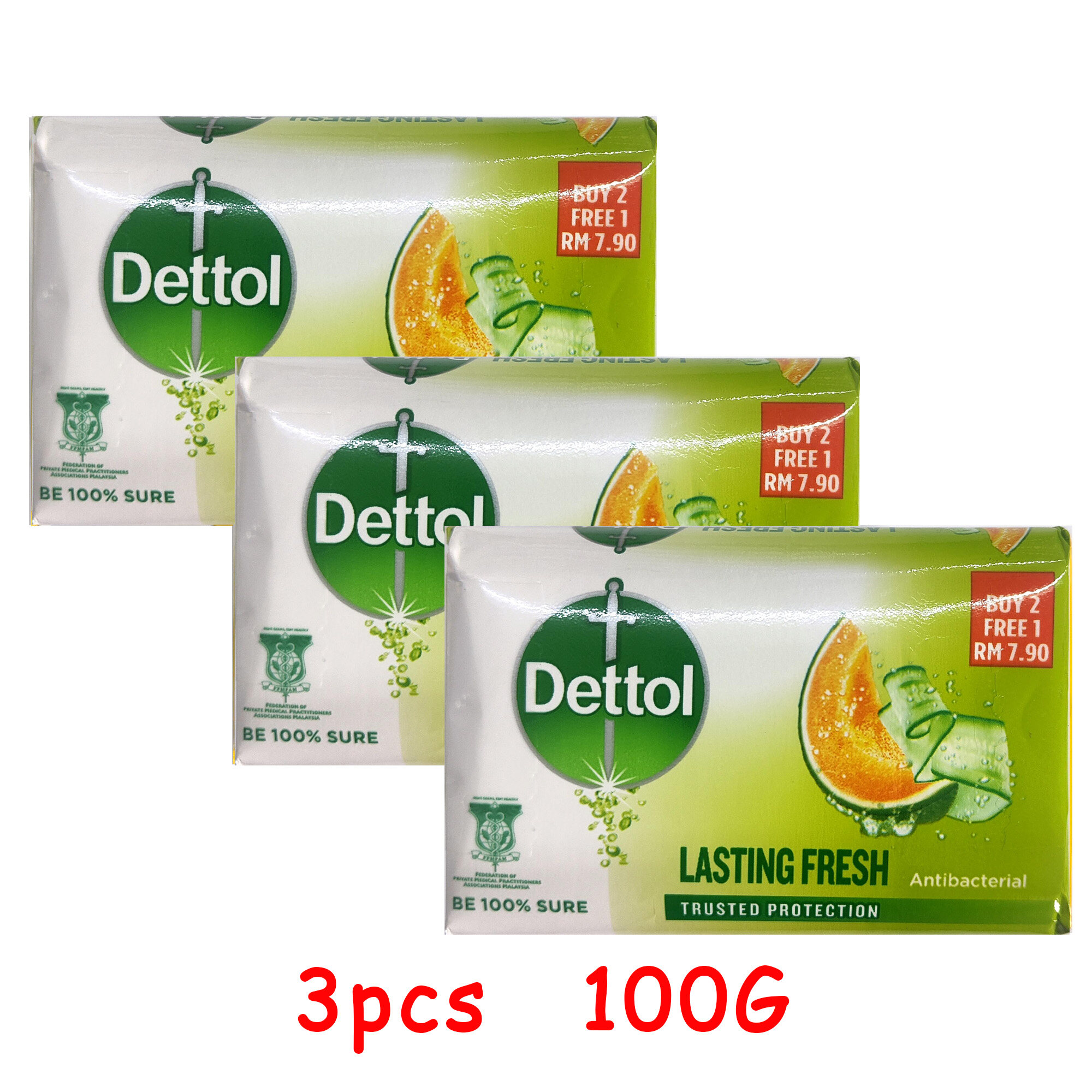 Dettol Soap Bar 3x100g Sabun Dettol Bar Sabun Mandi Lazada 4786