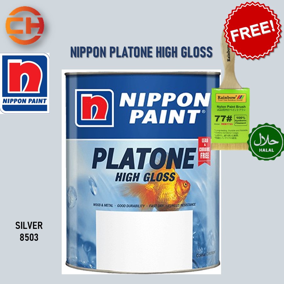 1 Liter NIPPON Platone High Gloss Wood & Metal Paint Cat Minyak Kayu ...