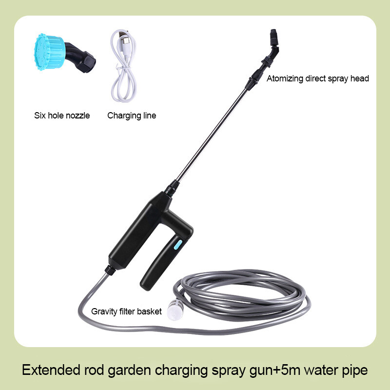 3/5/8m Electric Garden Watering Sprayer High Pressure Air Pump Sprayer Electric Sprayer Garden Plant Mister Tool 7.4V High Power