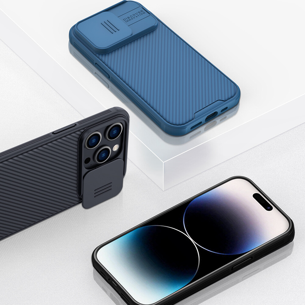 Nillkin Ốp Trượt MagSafe Bảo Vệ Máy Ảnh Ốp Lưng Chống Sốc Cho iPhone 14 Plus 14 Pro Max 13 Ốp Điện Thoại Từ Tính CamShield Pro