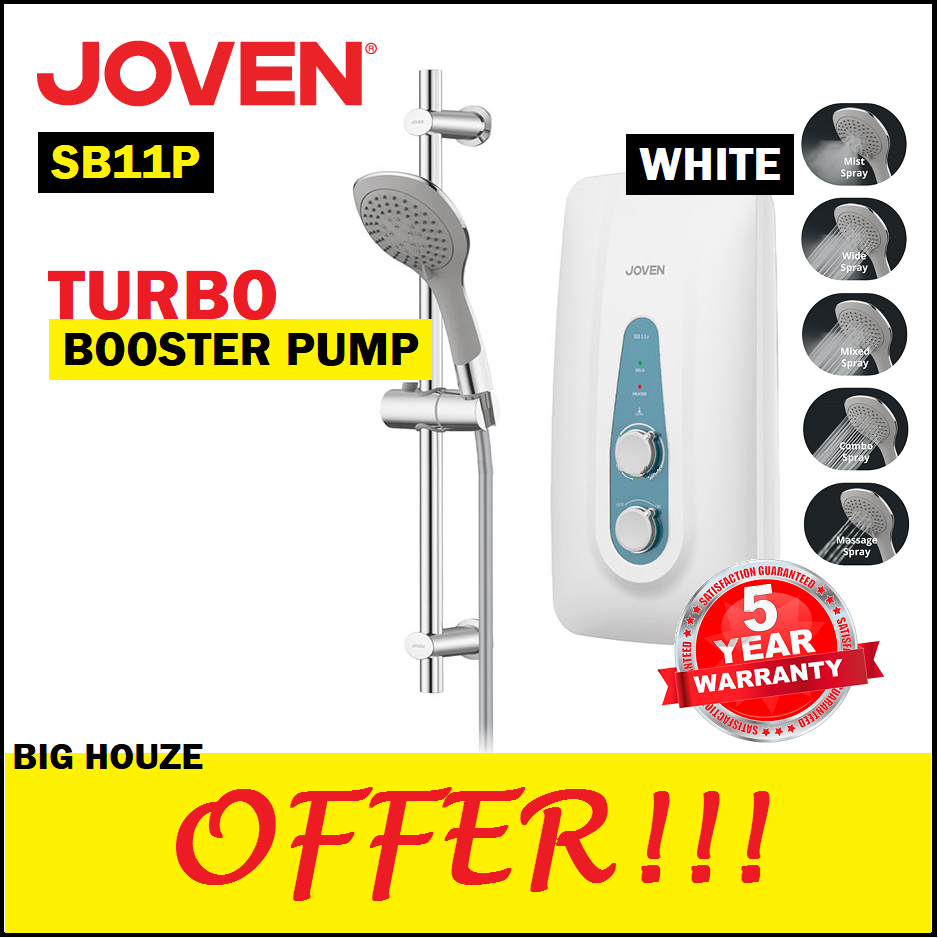 Joven SB11P / Toshiba DSK38S3MW / Haier EI36MP TURBO Booster DC PUMP  Instant Shower Water Heater with Safety ELCB / Panasonic | Lazada