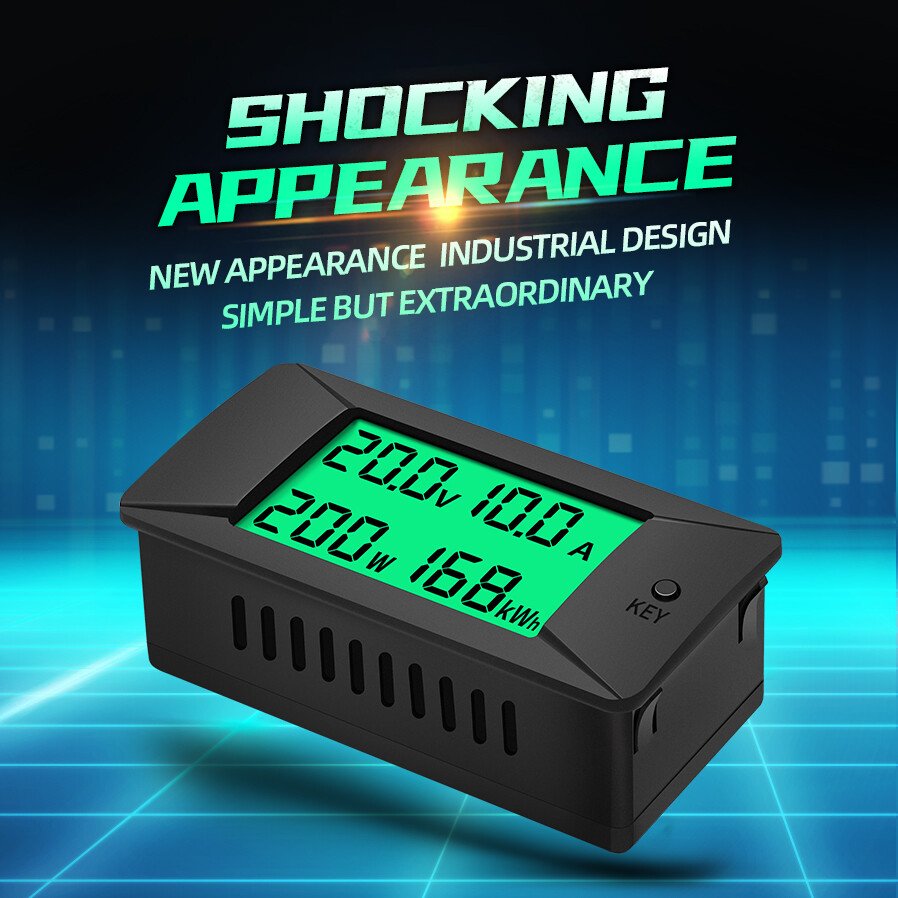 Aideepen DC Digital Display Voltage And Current Meter Power And Energy Consumption Test Instrument DC0-300V Built-in 50A/100A/200A/300A Shunt