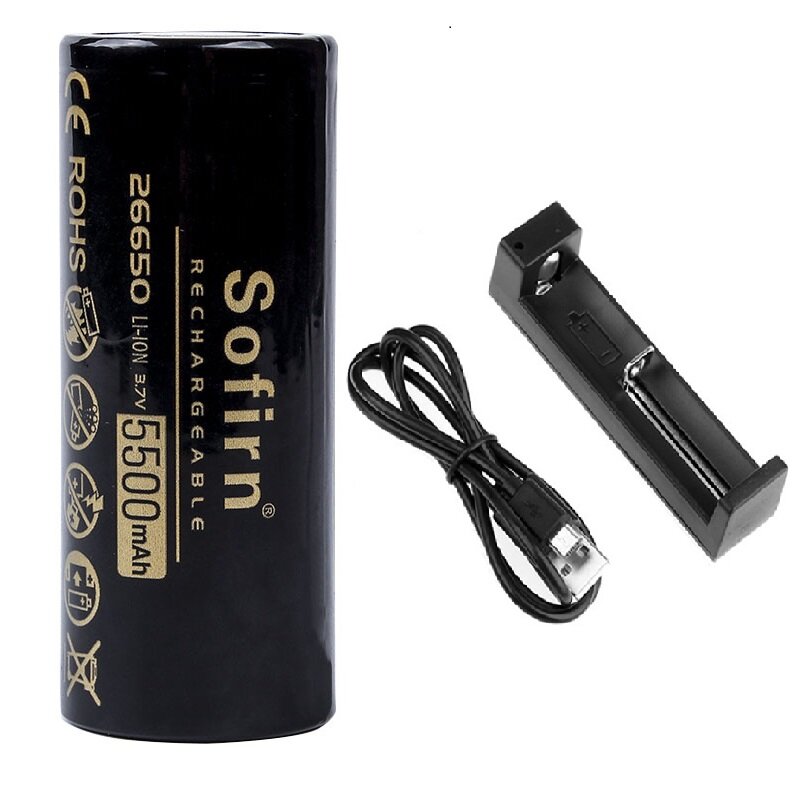 26650 Sofirn rechargeable battery- 5500mAh