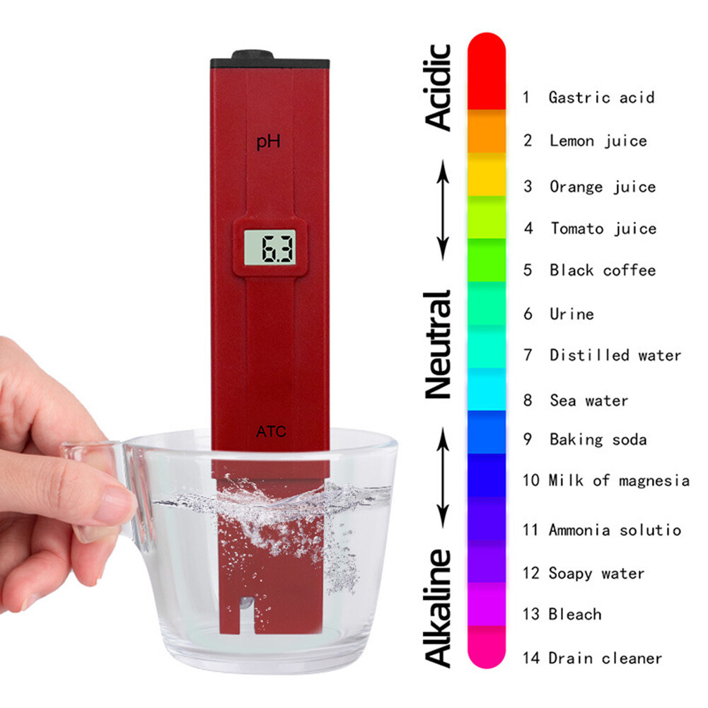 Baicai Kitchen High-precision Backlight PH Meter Pen Pool Water Quality Test Tool with ATC
