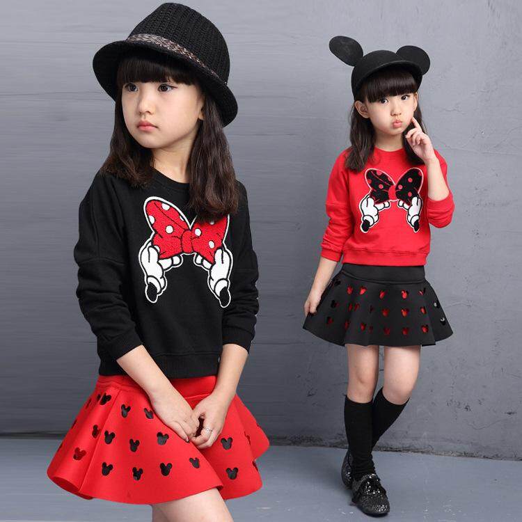 Childrens Clothing New Long-Sleeved Casual Two-Piece Suit Girls 2 Pieces Sets