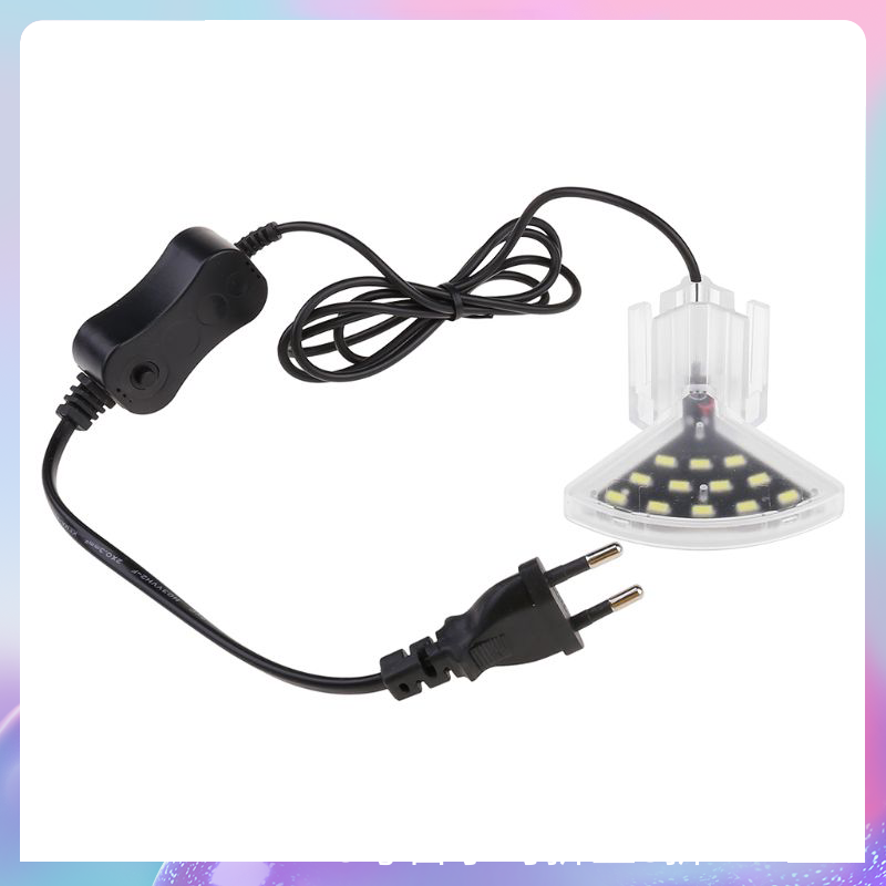 EU 100-240V LED Clip-on Fish Tank Aquarium Lighting Bulb Water Aquatic Plant Growth Lamp White Light