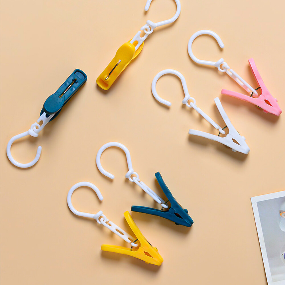 5PCS Plastic Clothes Pegs Storage Clip Portable Home Hangers for Clothes Hanger Drying Rack Towel Clothes Pins