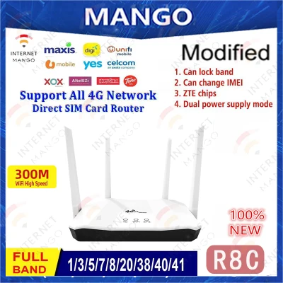 (Modified) R8C Full Netcom Home Portable Micro Powered 4G Wireless WiFi Card Router White Cracked Version