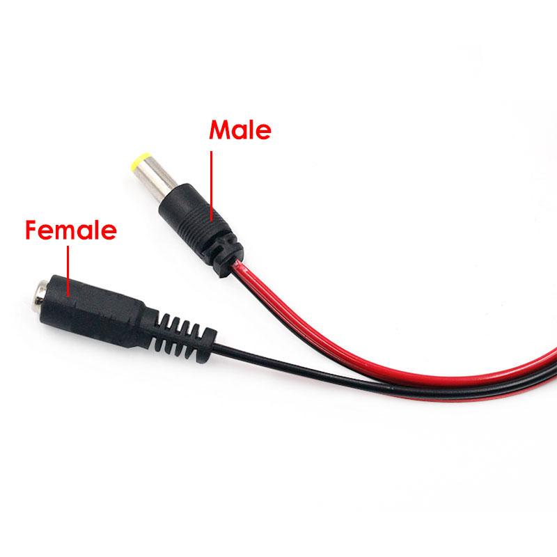 20pcs 5A DC 5.5*2.1 dây nguồn 5pcs DC dây nguồn DC đầu cắm đực 5.5*2.1mm nam và cổng kết nối cái