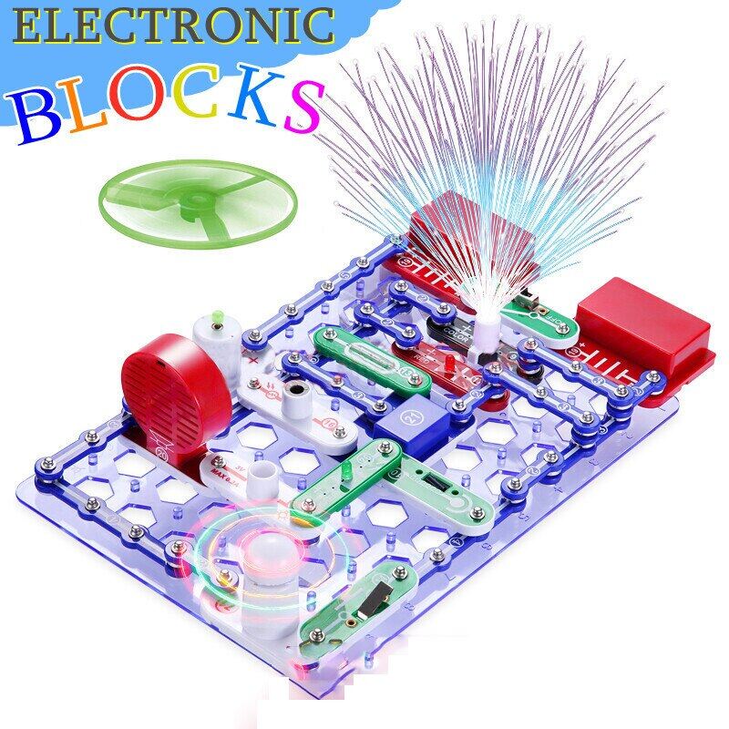 Circuits For Kids Electronics Discovery Kit Circuits Experiments Smart Block Educational Science Toy DIY Building Blocks