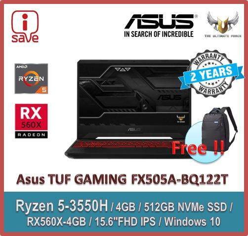 ASUS Gaming Laptop TUF FX505A-BQ122T 15.6 FHD (R5-3550H, 4GB, 512GB, RX560X 4GB, W10) Malaysia