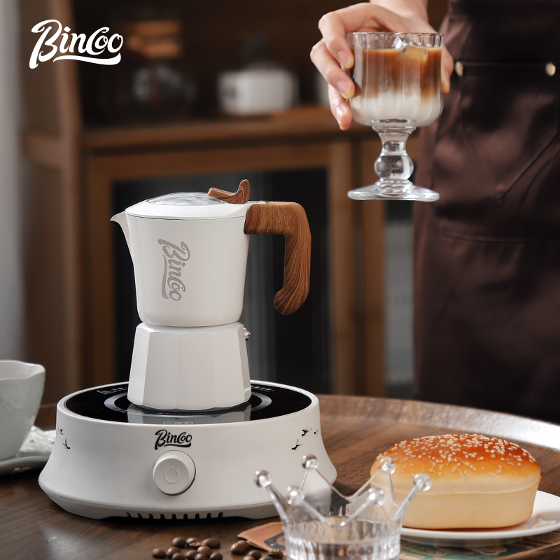Bincoo đôi Van Bình pha Moka Bình đựng cà phê nhà máy pha cà phê nhỏ ấm moka