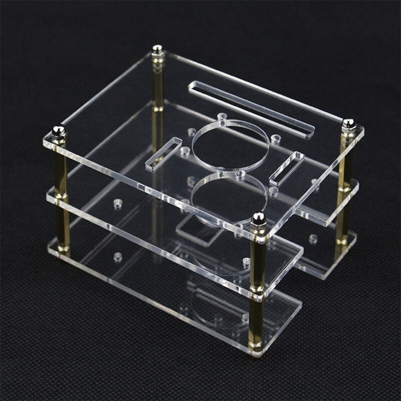 Raspberry Pi Rack Case with Raspberry Pi Heatsinks Stackable Case Stack Enclosure for Raspberry Pi 4/3/2 Model B