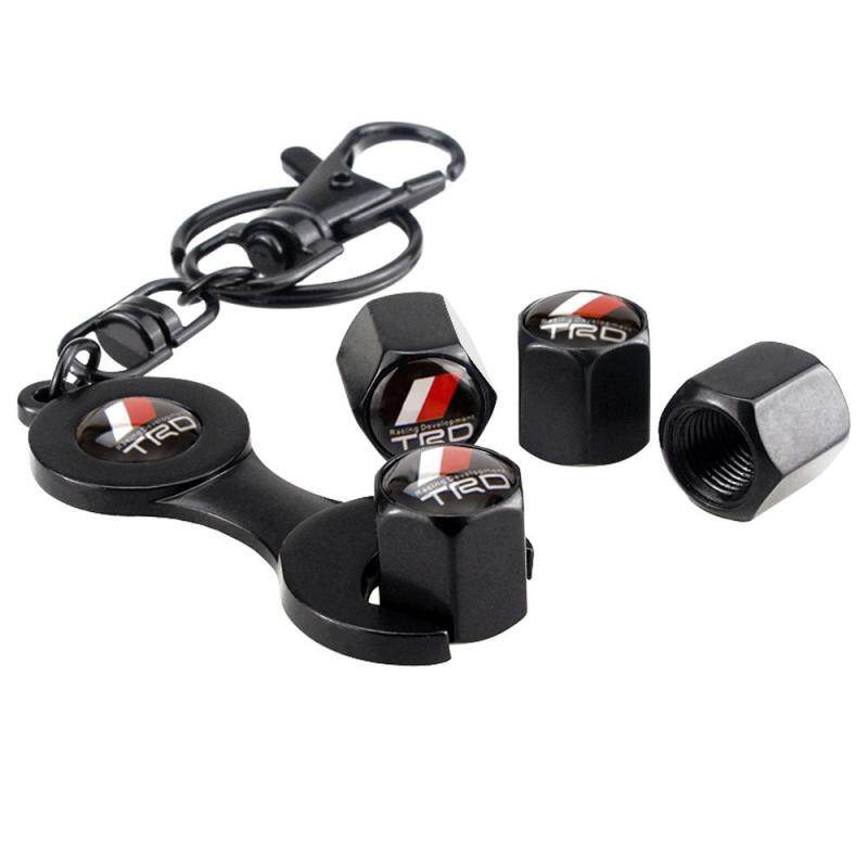 4 nắp van lốp ô tô chất liệu kẽm kèm một cờ lê cho xe TOYOTA JC