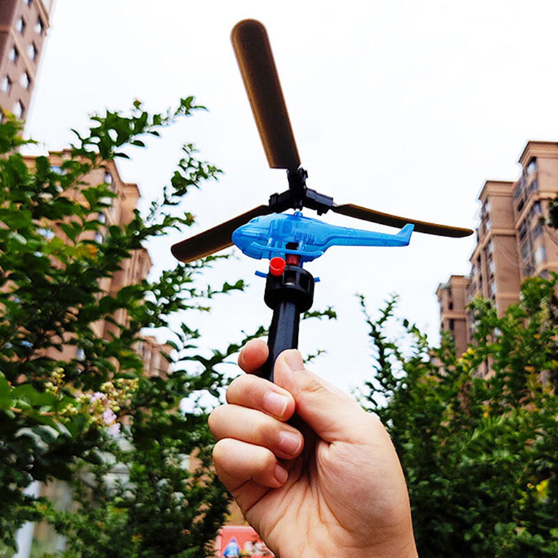 bluesea Pull Line Helicopter Fly Drawstring Small Plane Outdoor Game Toy Educational Toy