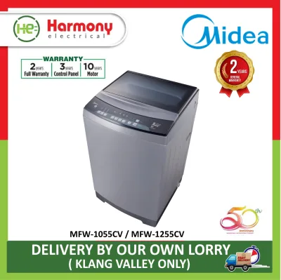 Best Seller : MIDEA 12.5kg Fully Auto Washing Machine MFW-1255CV (Mesin Basuh) 洗衣机 Delivered By Seller (Klang Valley Only)