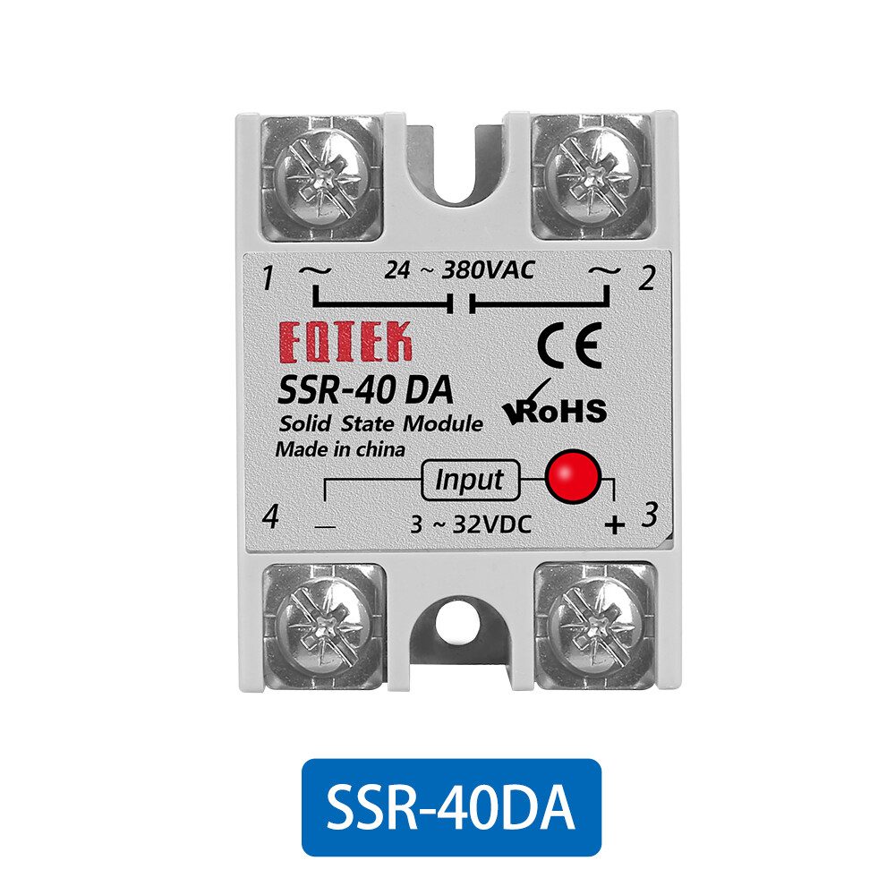 Solid state relay 10a 25a 40a single phase module 3-32v dc input 24-380v ac output ssr-10da ssr-25da ssr-40da ssr relay