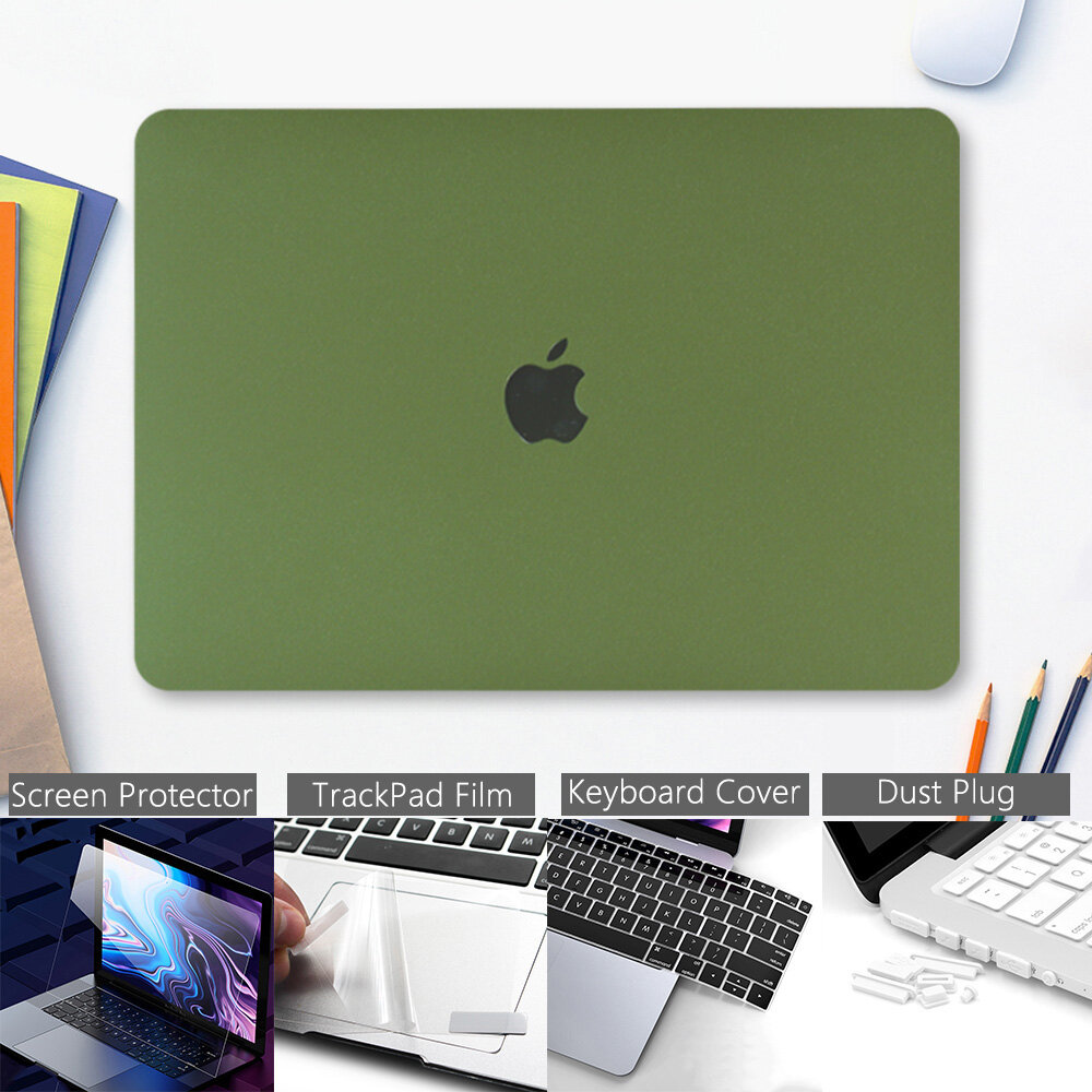 Woldone 5 in 1 Bundle for 2021 Macbook Pro 14 16 inch A2442 A2485 Pro 13 15 16 inch Air 11 13 case Retina 2020 A2338 M1 A2337 2019 2018 2017 Touch Bar A2289 A2251 A2141 A2179 Touch ID With Screen & Silicone Keyboard Protect Dust Plug Trackpad Film