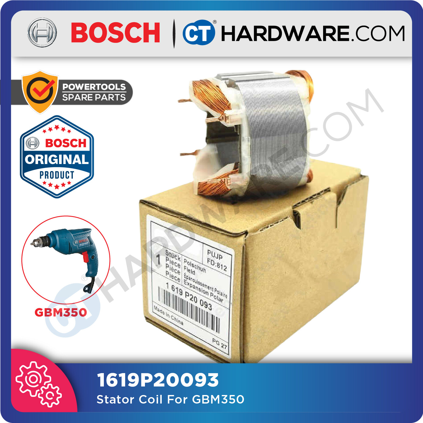 Bosch 1619P20885 Original Stator Coil For GBM350 (Old Code