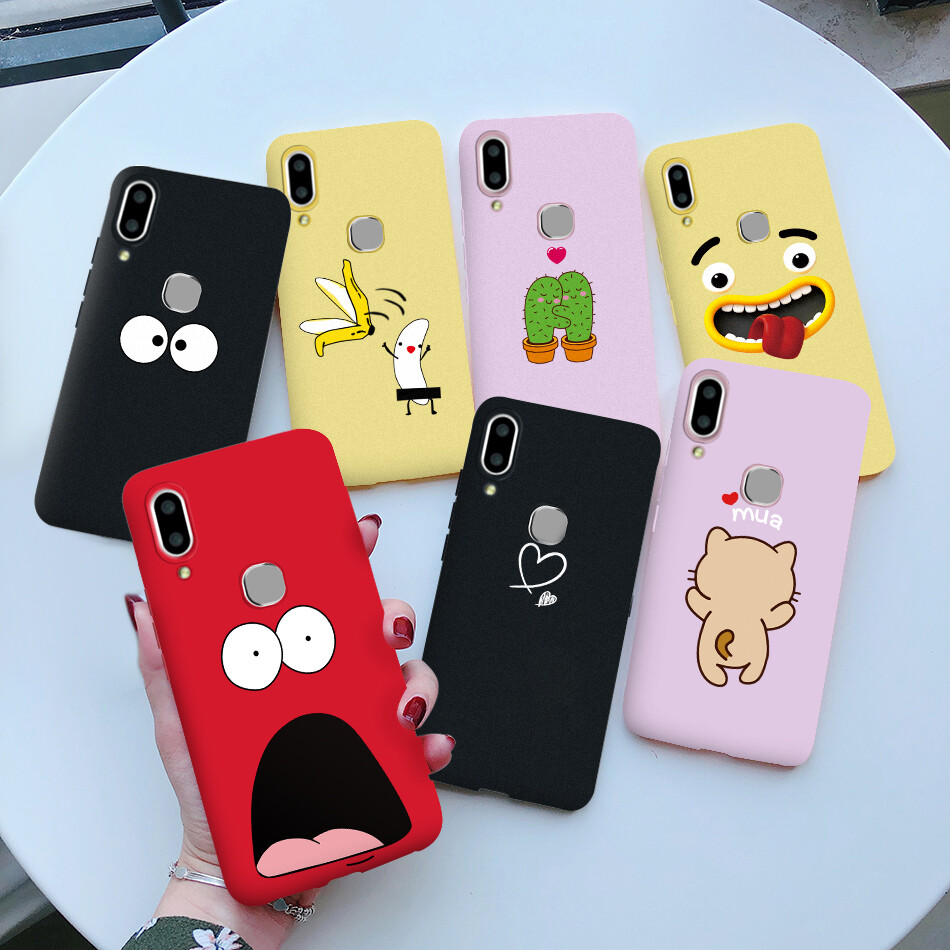 For Vivo V9 / Vivo V9 Youth 1723 1726 1727 1851 Case Smartphone Soft Silicone New Fashion Cute Cartoons Colour Printing Back Protect Matte Phone Case TPU Shockproof Protective Casing Colorful Candy Color Stylish Phone Protector Shell Casing 6.3''