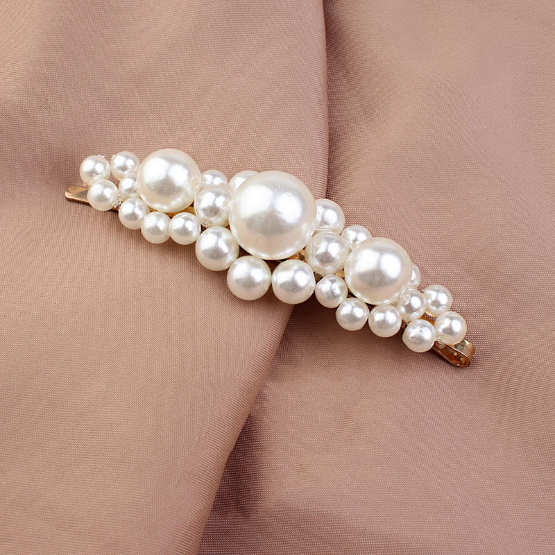 Bow Hair Clip with Pearls
