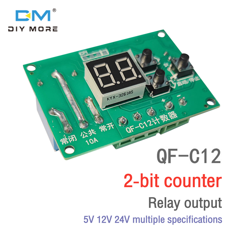 diymore 5V 12V 24V Rơle hẹn giờ lập trình Rơle tác dụng chậm mô-đun chu kỳ hẹn giờ với màn hình LED