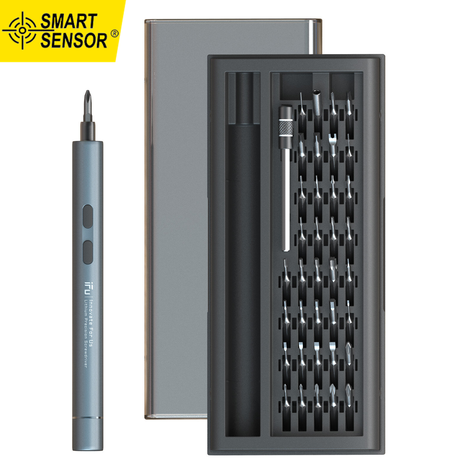 Smart Sensor iFu D2Plus Lithium Electric Screwdriver Kit Mini Portable Power/Manual Screw Driver Bit Repairing Tools Set for Electronics/Cellphone/Notebook/Watch