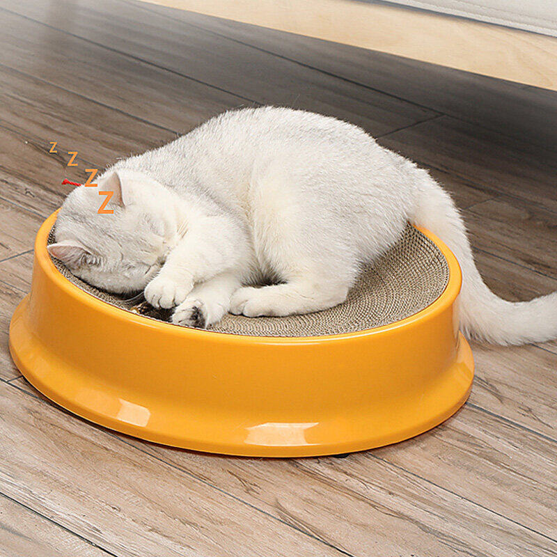 HATELI Cat Bảng Cào Hình Tròn Cho Mèo Đồ Chơi Có Thể Thay Thế Tấm Lót Mèo Chống Trầy Xước Gợn Sóng Tấm Cào Cho Mèo Thú Cưng, Vệ Sinh Cho Mèo