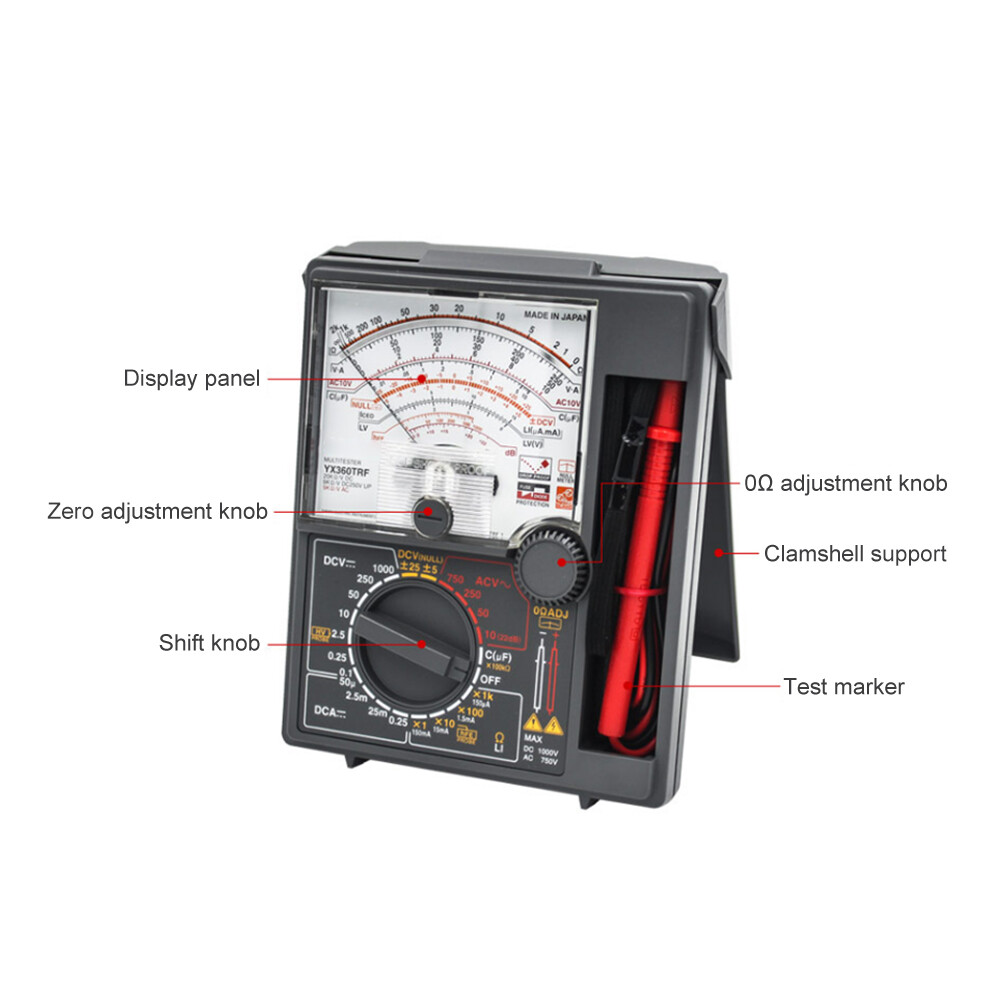 Pointer Multimeter Tester RJ-45 & RJ-11 Circuit Testing Mechanical Equipment with Shockproof Funciton
