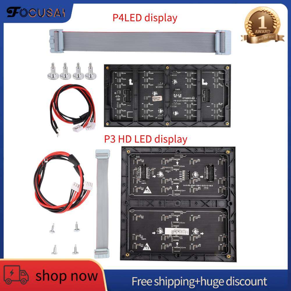 RGB LED matrix light panel, household tools, FocusAi P3/P4LED display matrix module advertising screen for advertising, banner display, demonstration, video display, educational purposes, etc.