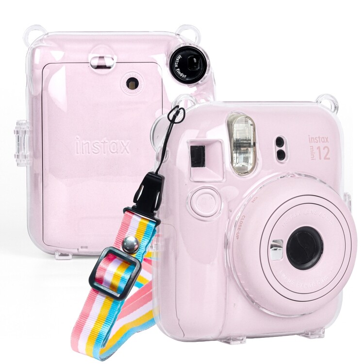 For fujifilm instax mini 12 crystal hard case camera bag with shoulder strap