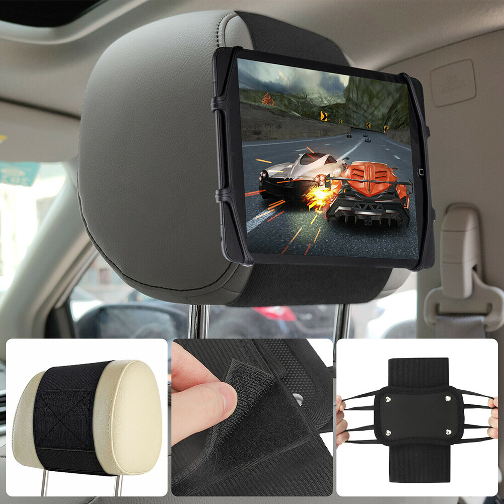 Adjustable Car Headrest Mount Holder Stretchable Silicone Cover Bracket Car Seat Back Universal Compatible For Ipad Tablets Phone