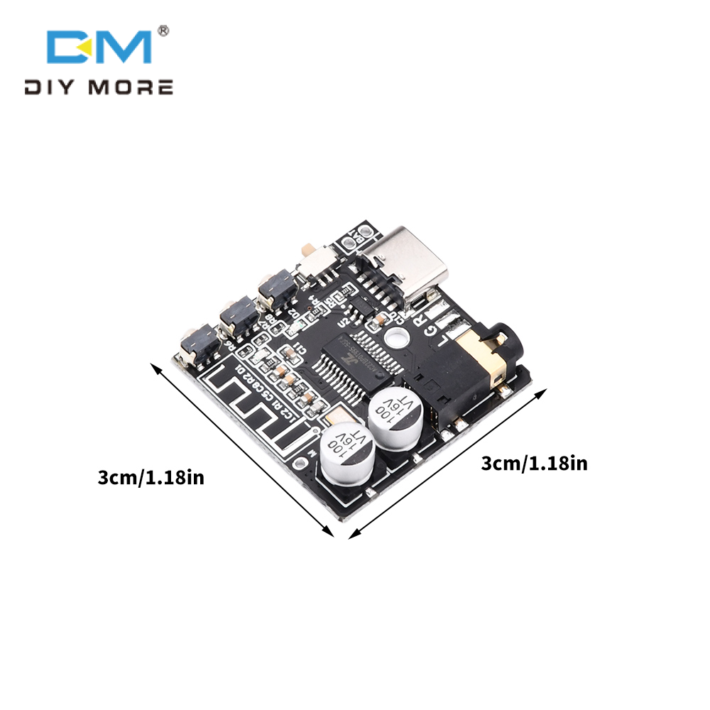 diymore Bo Mạch Giải Mã Bluetooth VHM-314-V2.0 Bo Mạch Khuếch Đại Công Suất Bộ Khuếch Đại Công Suất Loa Xe Hơi Lossless DC 5V/3.7V Trang Bị Lại Bluetooth Type-C Kèm Quản Lý Sạc