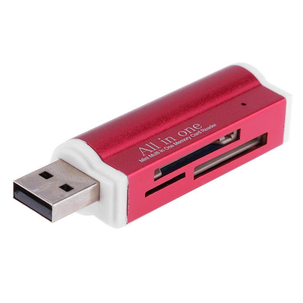 Đầu Đọc Thẻ Nhớ Đa Năng Hợp Kim Nhôm 4 Trong 1 USB2.0 Cho Thẻ SD/SDHC/Mini SD/MMC/TF