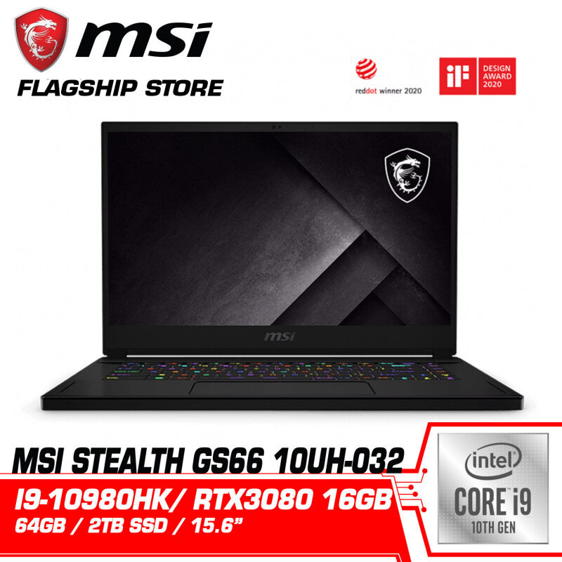 MSI Stealth GS66 10UH-032 15.6 UHD Gaming Laptop ( i9-10890HK , GeForce RTX3080 16GB ) (LIMITED UNIT) Malaysia