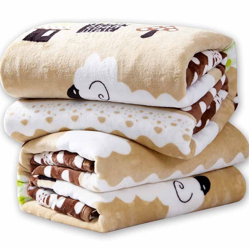 Chăn Vải Flanen Chăn Nhung Lông Mềm Ấm Điều Hòa Không Khí Chăn Cỡ Queen King