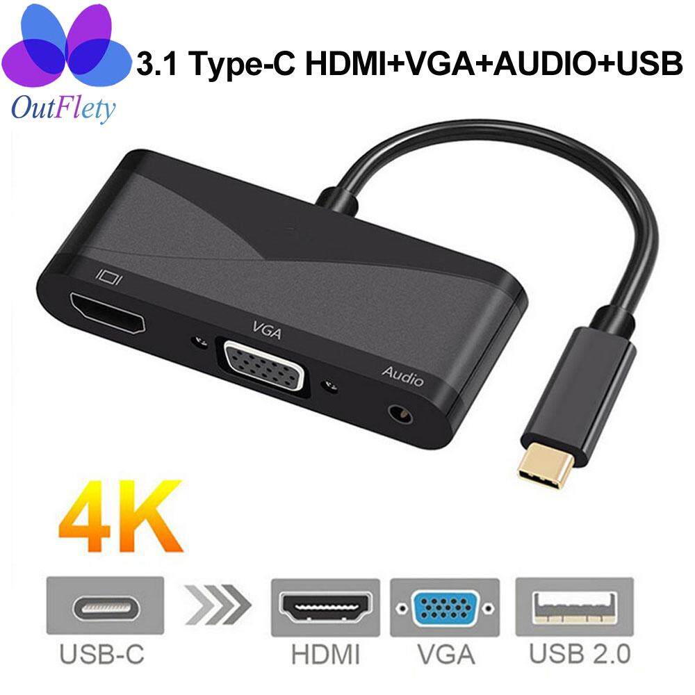Brand New USB 3.1-C Multiport to HDMI VGA /& Audio Adapter Tested Grade A