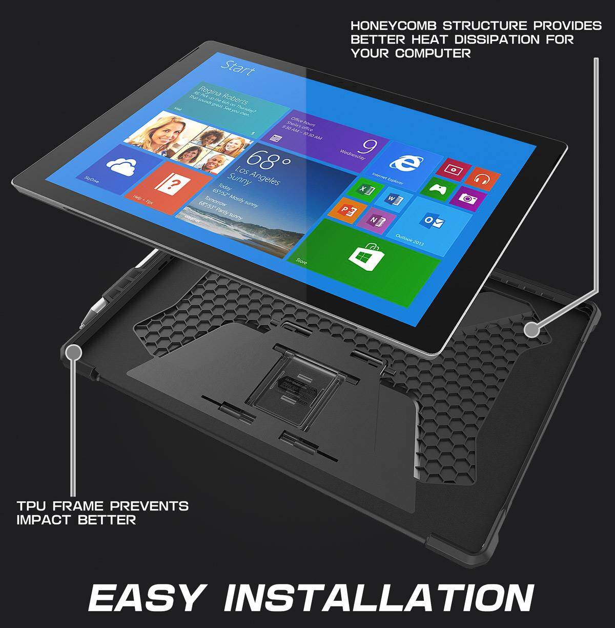 SUPCASE [UB PRO] Vỏ Bảo Vệ Chắc Chắn Chân Đế Toàn Thân Cho Surface Pro 7/Surface Pro 6 /Surface Pro 5 /Pro 4 /Pro LTE