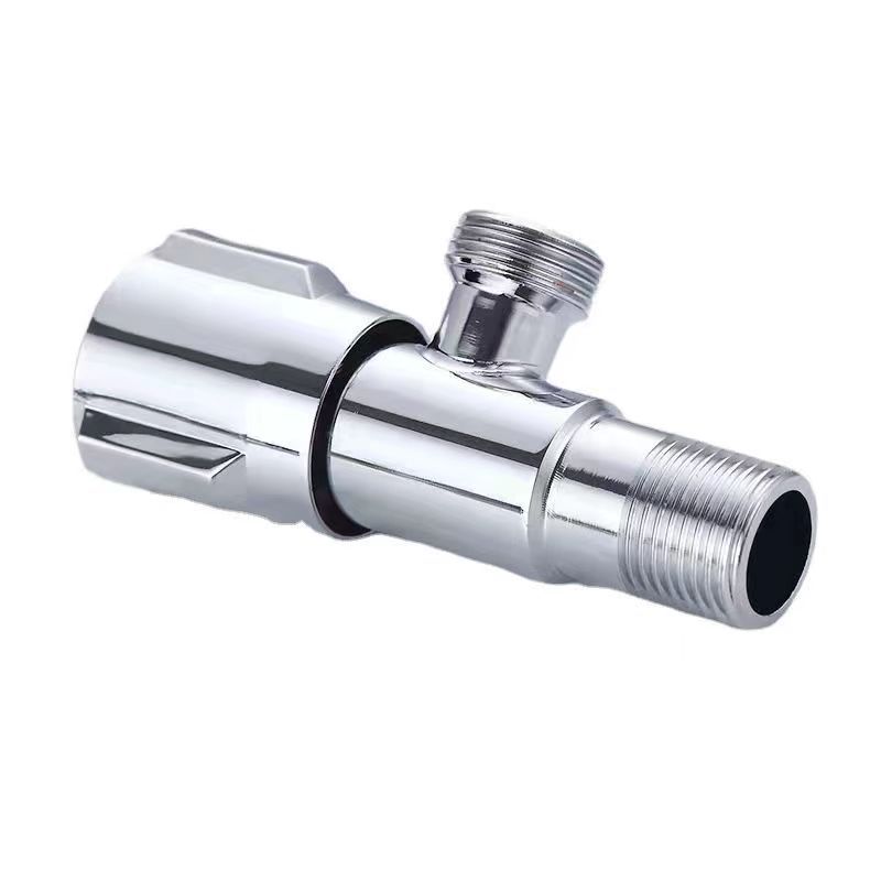 [E hot 60] Factory direct sales 201 Stainless Steel Triangle Valve Electroplating Thickened Angle Valve Bathroom Angle Valve Water Heater 4 Divided into Triangle Valve