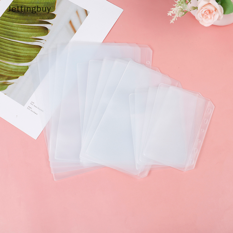 【Jettingbuy】 Flash Sale 1PCS Binder Pockets A5 A6 A7 Binder Folders for Notebook Binder Transparent