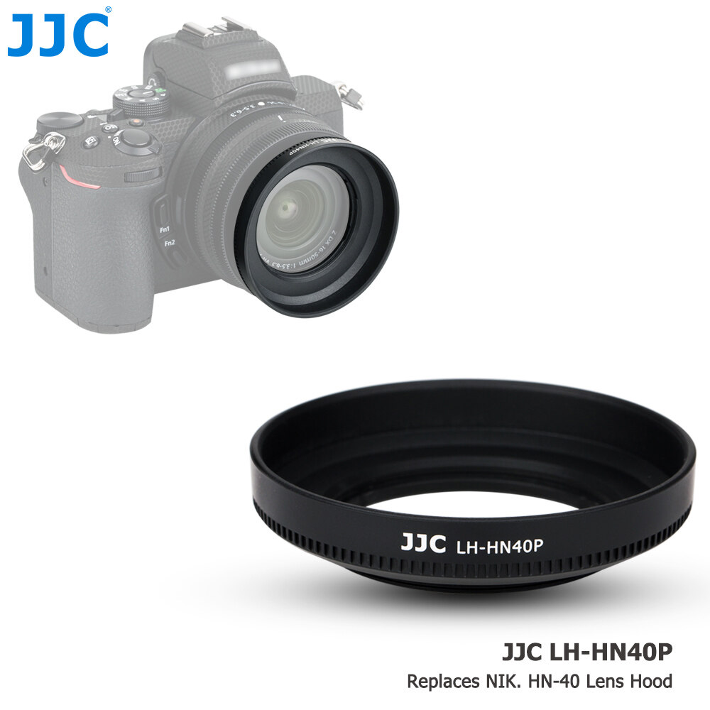 JJC Camera Lens Hood Shade Cho Nikon NIKKOR Z DX 16-50Mm F/3.5-6.3 VR ống Kính Trên Nikon Z50 Thay Thế Nikon HN-40 Có Thể Đặt 46Mm Lọc Kim Loại Hoặc Chất Liệu ABS