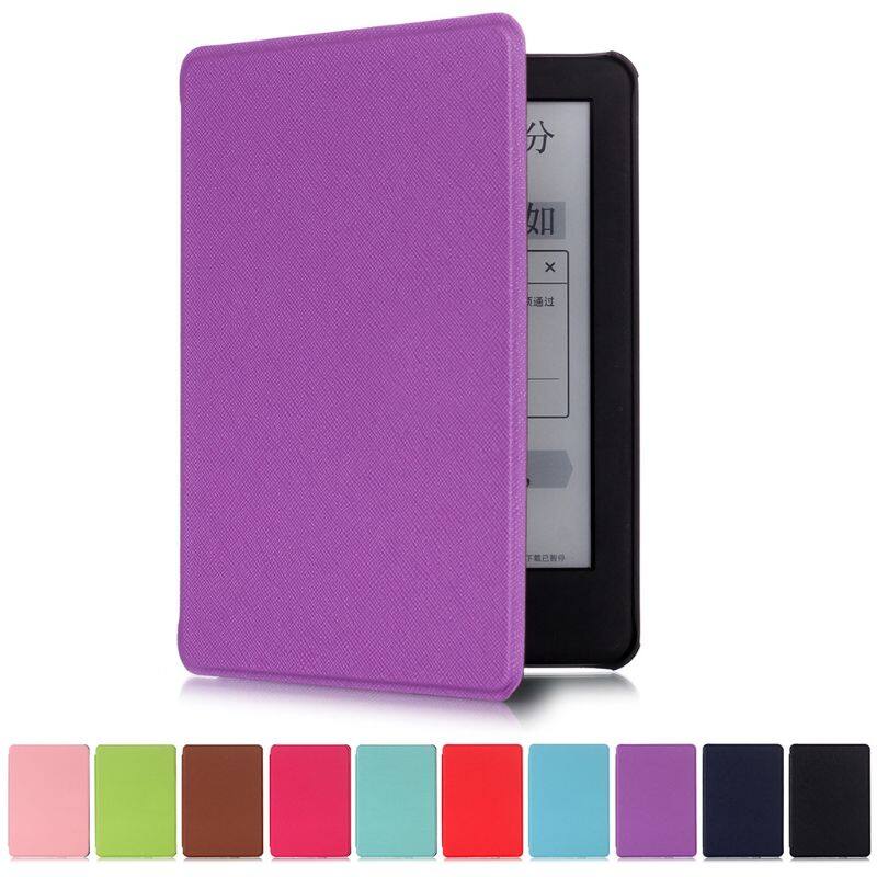 Cross Pattern Ultra-Thin E-book Case Magnetic PU Leather Flip Stand Protective Cover for Amazon All-New Kindle 10th Generation 2019 6"