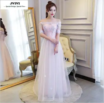 Jvivi 2019 New Arrival Elegant Women Bridesmaid Wedding Dress